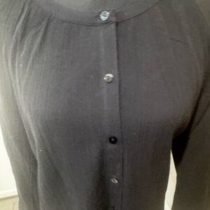 Elegant Black Button-Up Women's Top